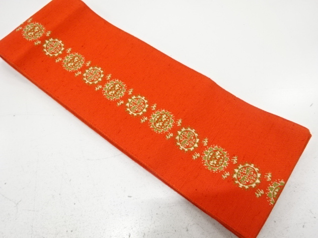 JAPANESE HANHABA OBI / WOVEN FLOWER CREST